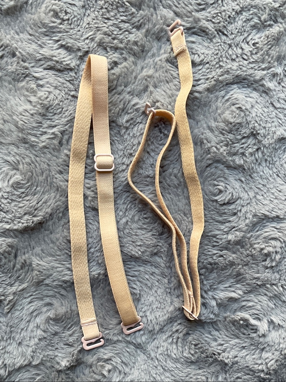 Beige Bra Straps Replacement Set - Nude Elastic